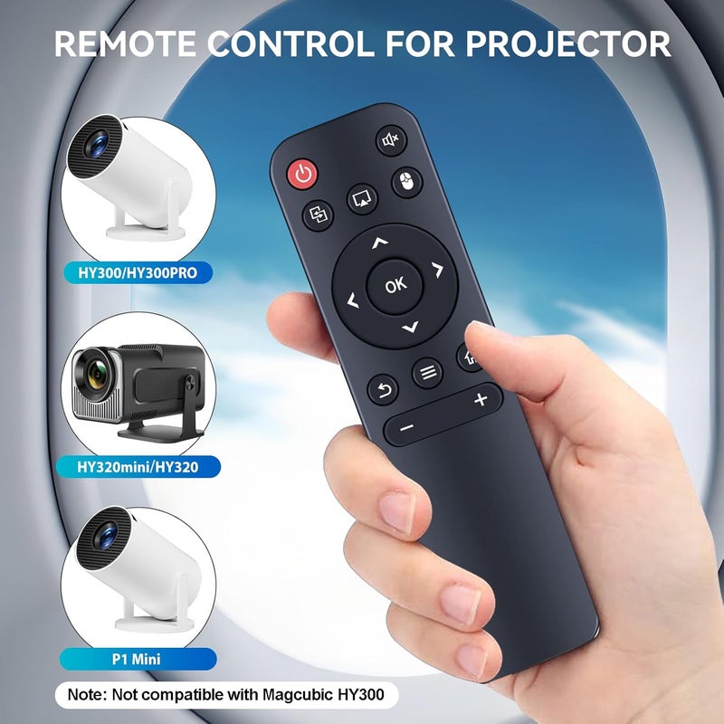 PZL بديل لجهاز التحكم عن بعد لجهاز العرض Mini Projector HY300 HY300Pro، لجهاز Magcubic HY300Pro، HOTPEAK PR06، Nonete NT30، SKUOU HY300 Plus، Maypug P1 Mini، HIPPUS HY300Pro، Salange HY300Pro، Aubor HY300Pro، Xgody - Image 2